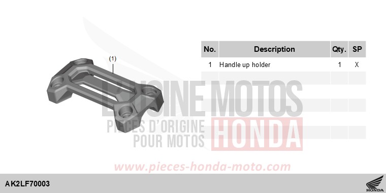 KIT,HNDL UP HOLDER de ADV 350 MAT RUTHENIUM SILVER METALLIC (NHB88) 2025